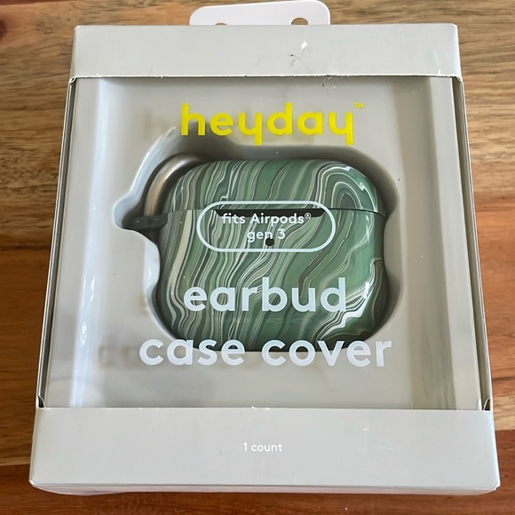 Heyday- Green Marbel case, fits gen 3 AirPods, earbud case cover new - Picture 2 of 3